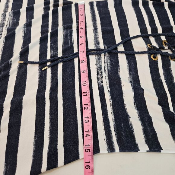 Tommy Bahama Brushed Breaker Striped Dress Medium Lace-Up Navy/White - Picture 9 of 11